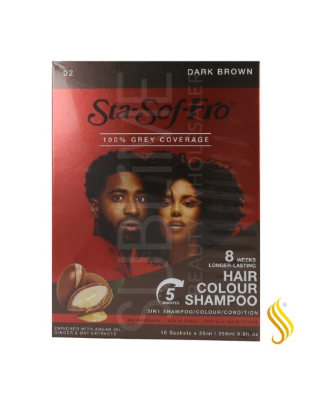 SSF HAIR COLOR SHAMPOO DARK BROWN 10x25ML
